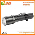 Factory Supply 1*18650 cell Battery Operated Aluminum Cree xml u2 High Beam 6 mode 3.7v Rechargeable led Flashlight with Strobe